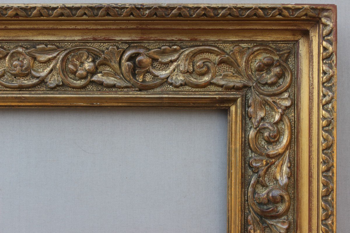 Rennaissance Style Frame Early 20th Century Golden For 8f 46x38 Cm-photo-2