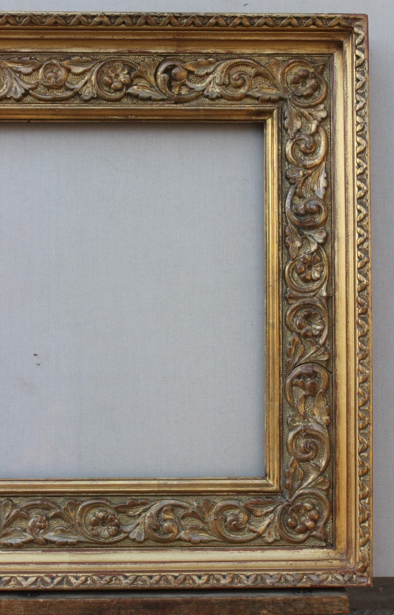 Rennaissance Style Frame Early 20th Century Golden For 8f 46x38 Cm-photo-3