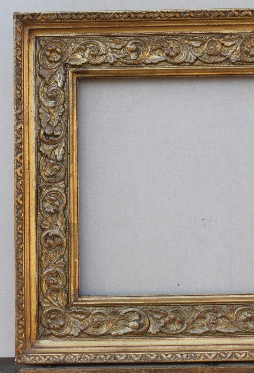 Rennaissance Style Frame Early 20th Century Golden For 8f 46x38 Cm-photo-4