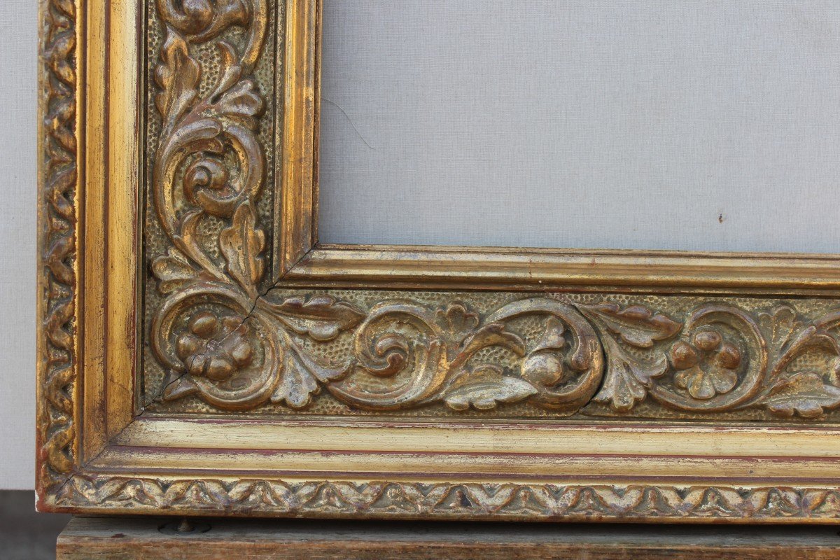 Rennaissance Style Frame Early 20th Century Golden For 8f 46x38 Cm-photo-3