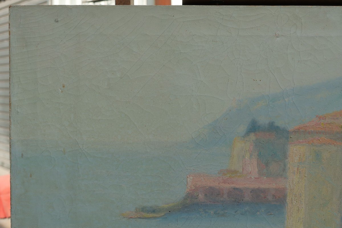 Raymond Thibésart (1874-1963). View Of Villefranche Sur Mer-photo-2