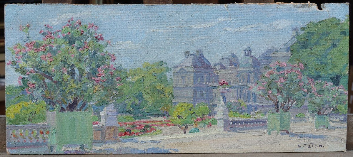 Jardin et Palais du Luxembourg, Paris. Ecole XXè, L. Tafon-photo-2