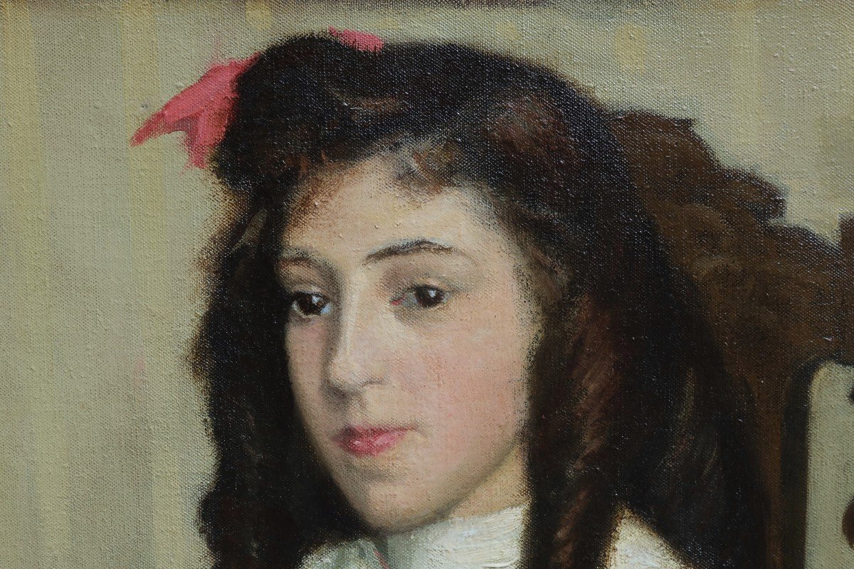 Jeune fille pensive. William MACKILLOP ou McKILLOP (1878-1937)-photo-1