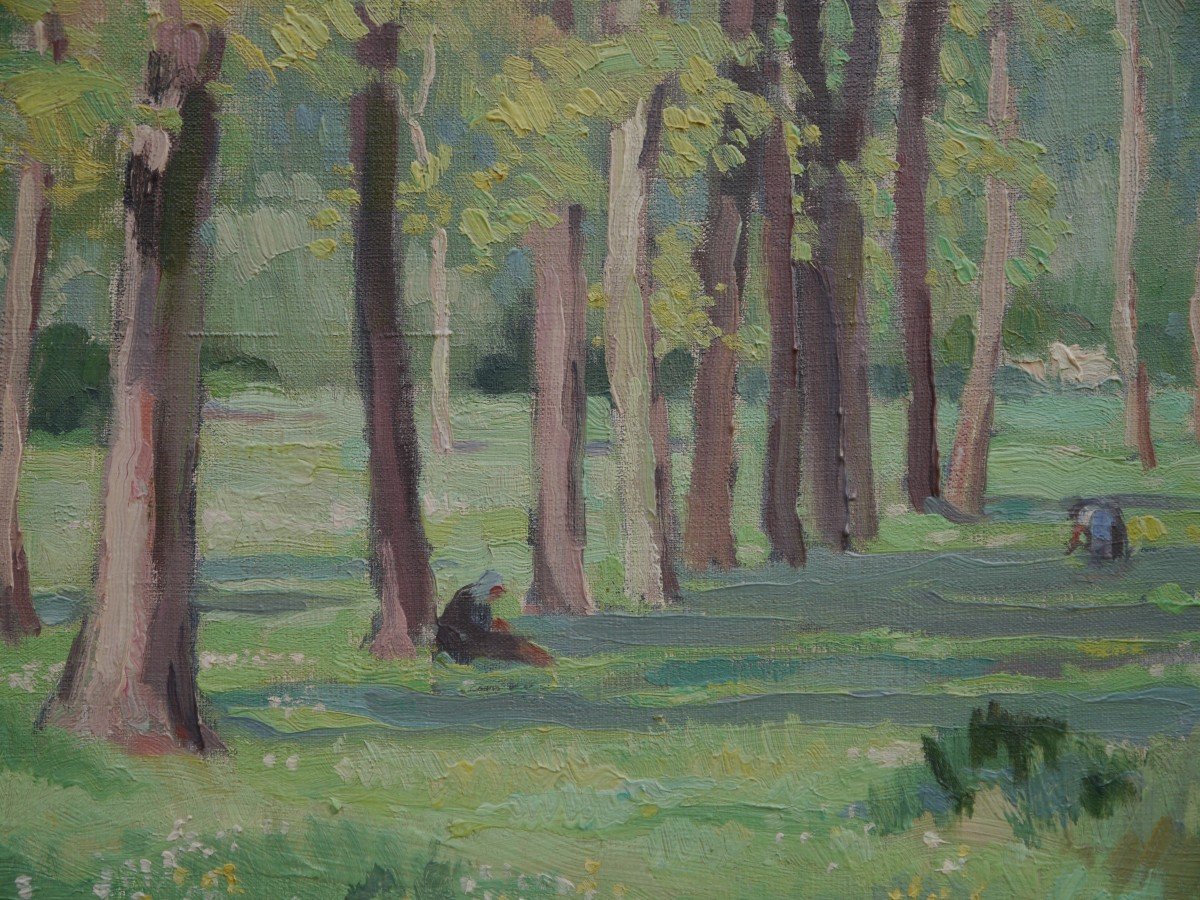 Animated Landscape With Large Trees. Marcelle Ladeuil (1895-1983)-photo-4