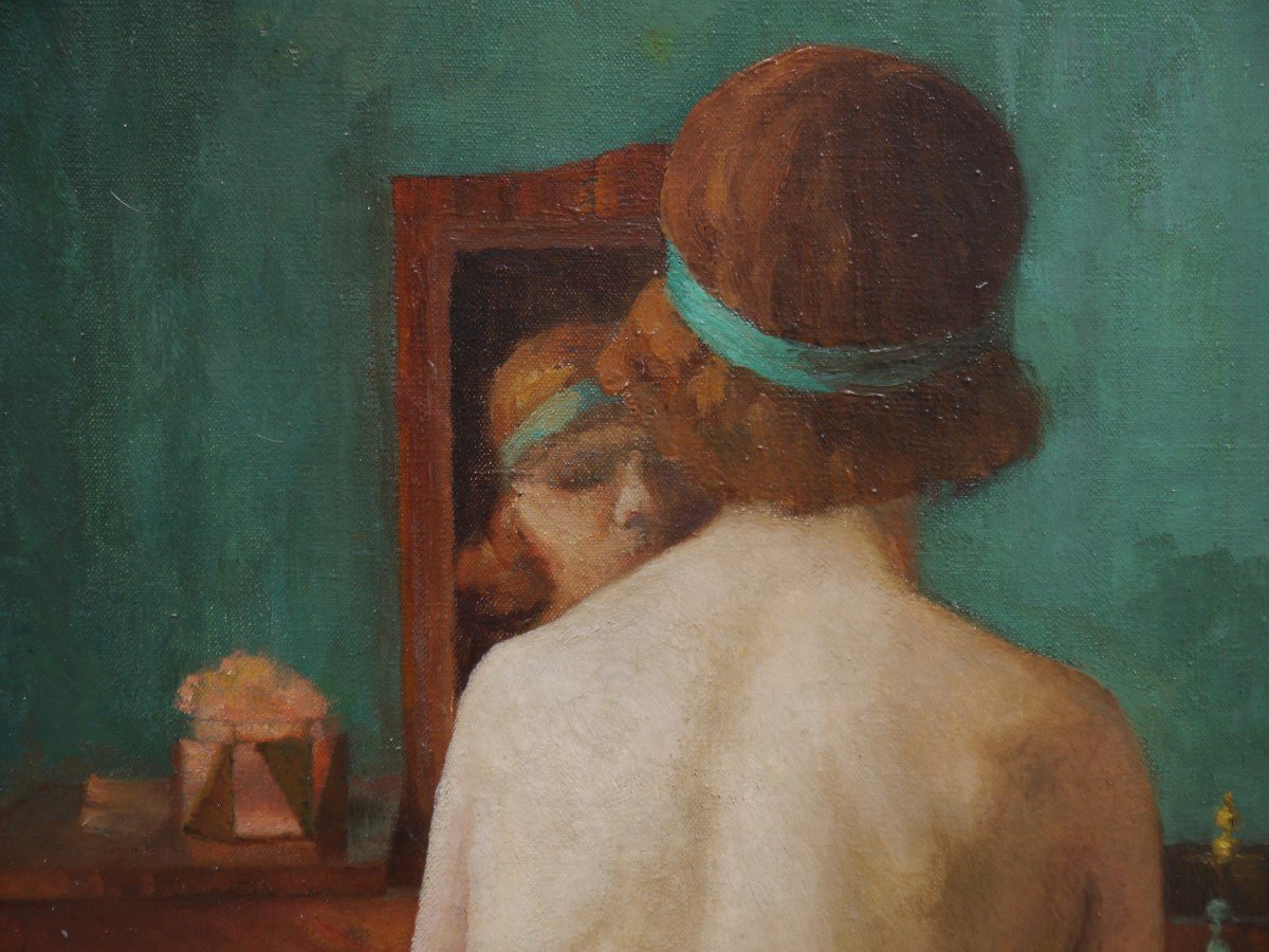 Nu à la coiffeuse 1931. Solange Sottas XXè-photo-2