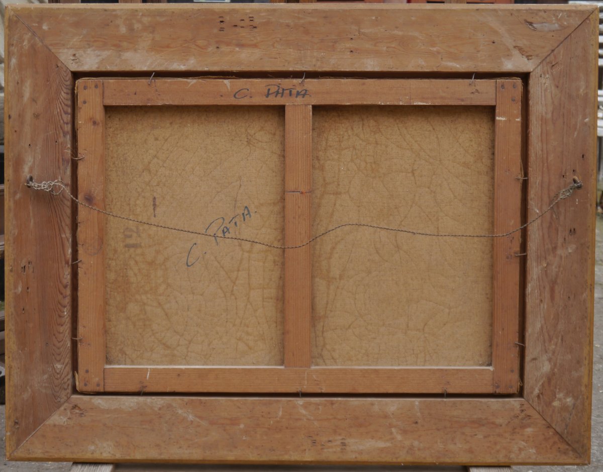 Marine In The Mediterranean, Late 19th Century, Formerly Attrib. Ch Pata (1827-1899)-photo-4