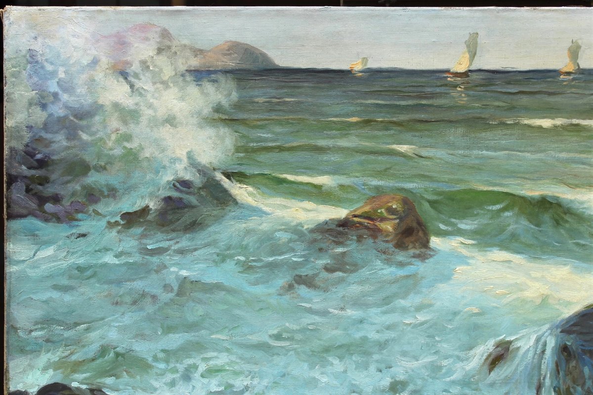  Arpoador In Rio De Janeiro, Brazil 1913. César Alexandre Formenti (1874-1944)-photo-3