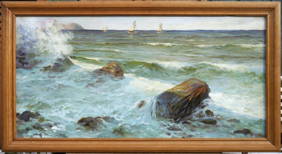  Arpoador In Rio De Janeiro, Brazil 1913. César Alexandre Formenti (1874-1944)