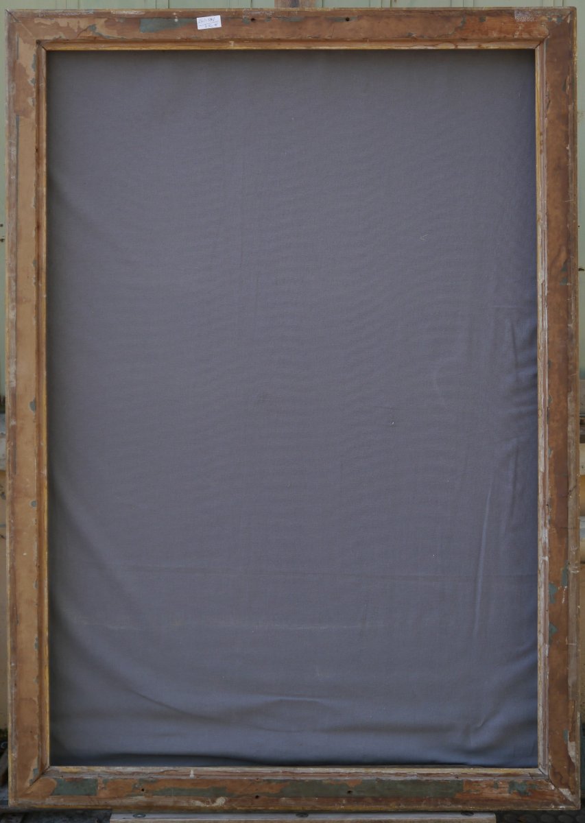 Large 19th Century Gilded Frame For Approximately 50p Format, View 116x79 Cm-photo-6