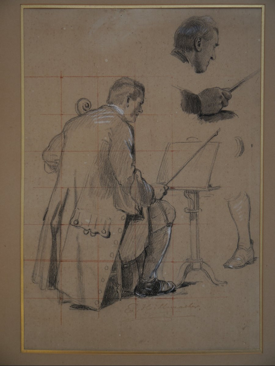 Studies For "the Young Mozart" From 1867. Eugène Ernest Hillemacher (1818-1887)-photo-3