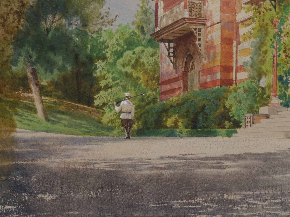Luigi Ossipovitch PREMAZZI (1814-1891). Le petit palais d'Alexandre II à  Livadia-photo-4