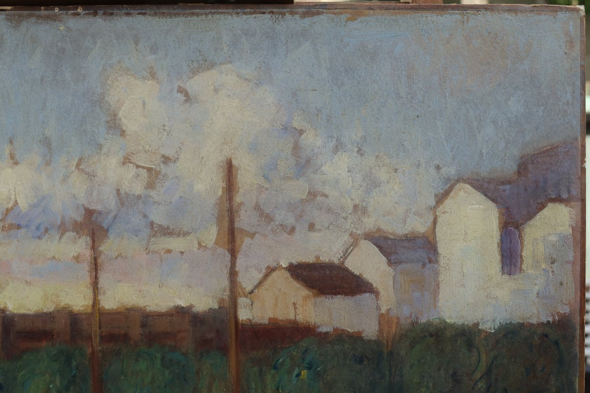 Robert Nettleton Field (1899-1987). Busy Port. Southern Hemisphere?-photo-4