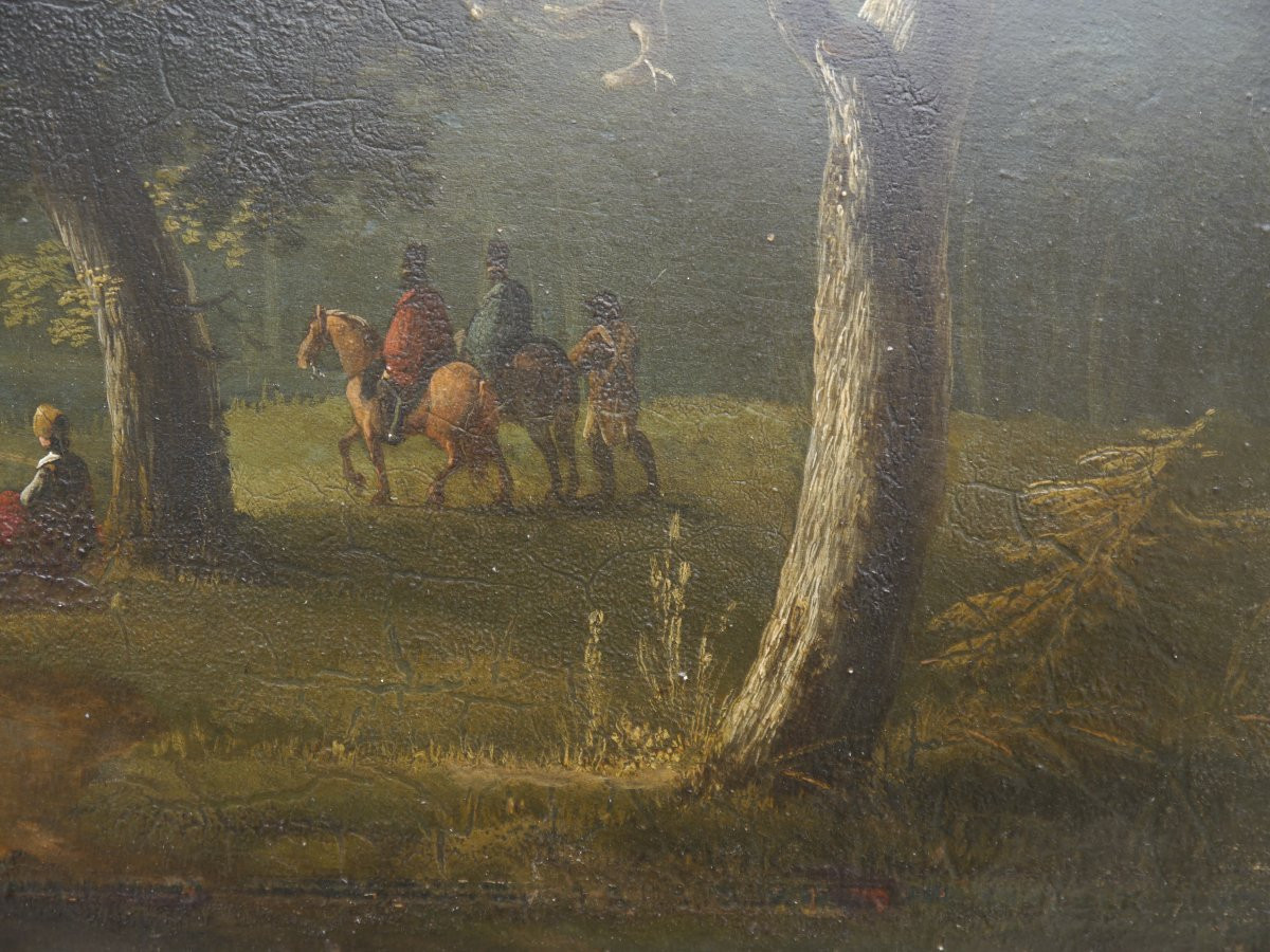 Animated Landscape With Horses And Riders - Romantic School, Early 19th Century, Follower Of Jean Louis Demarne-photo-7