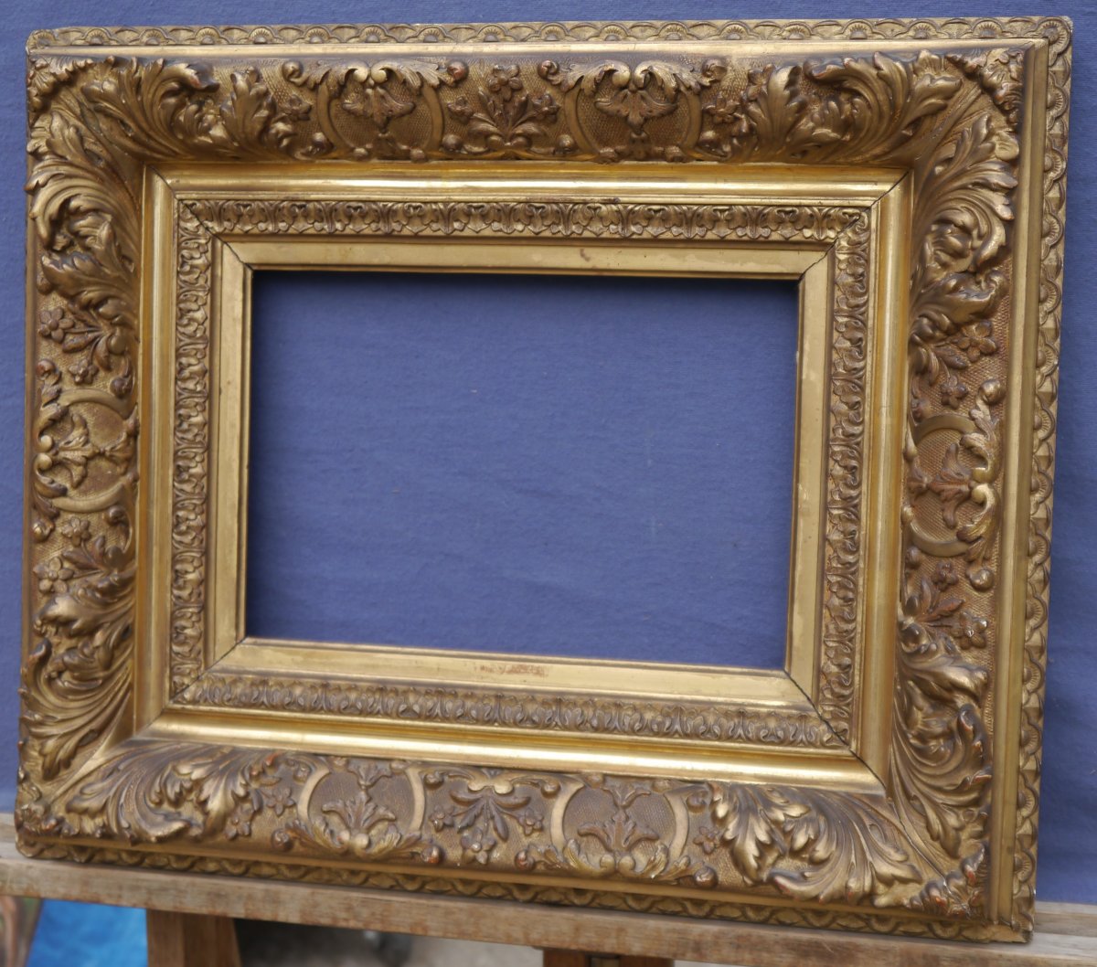 19th Century Gilded Frame, View 26.3x17.8 Cm, 3p Format (27x19)-photo-4