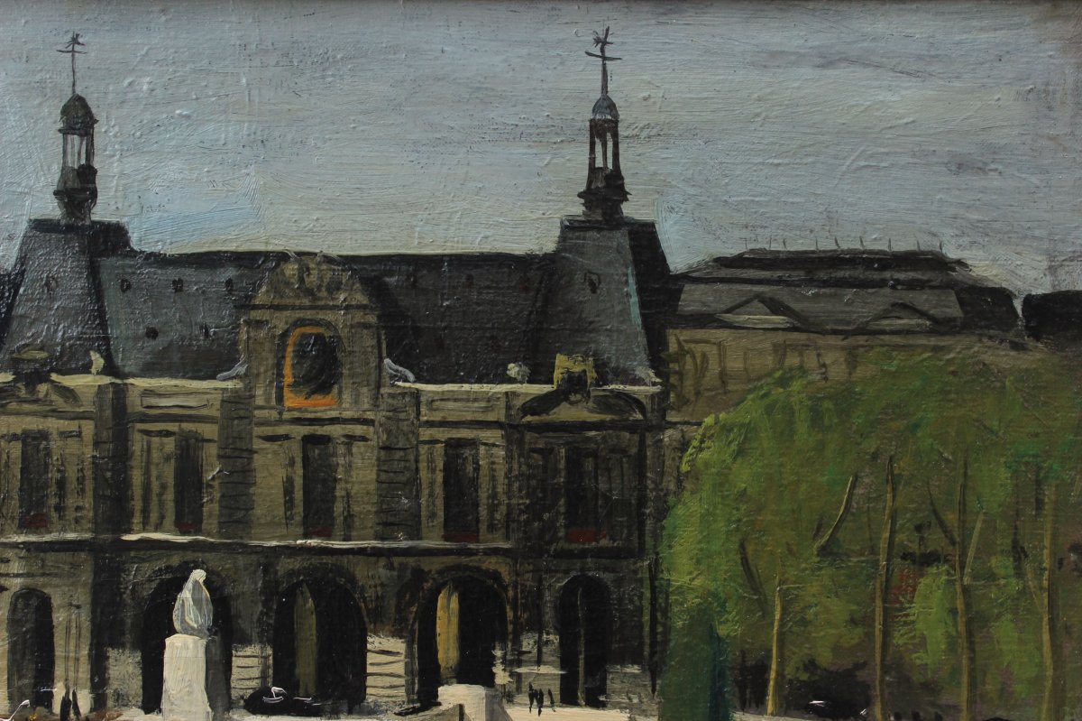  The Louvre At The Pont Du Carrousel, Paris 1947. Pierre Lafages (1925-?)-photo-4