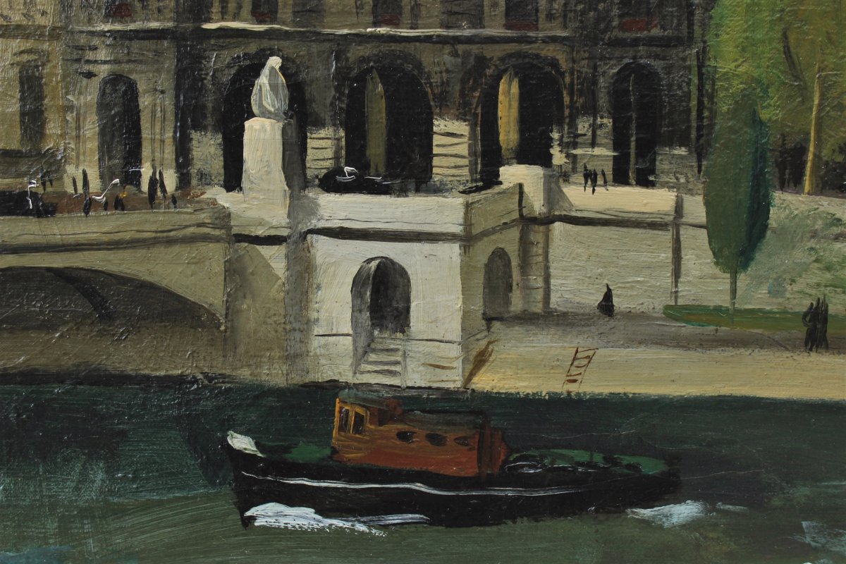  The Louvre At The Pont Du Carrousel, Paris 1947. Pierre Lafages (1925-?)-photo-5