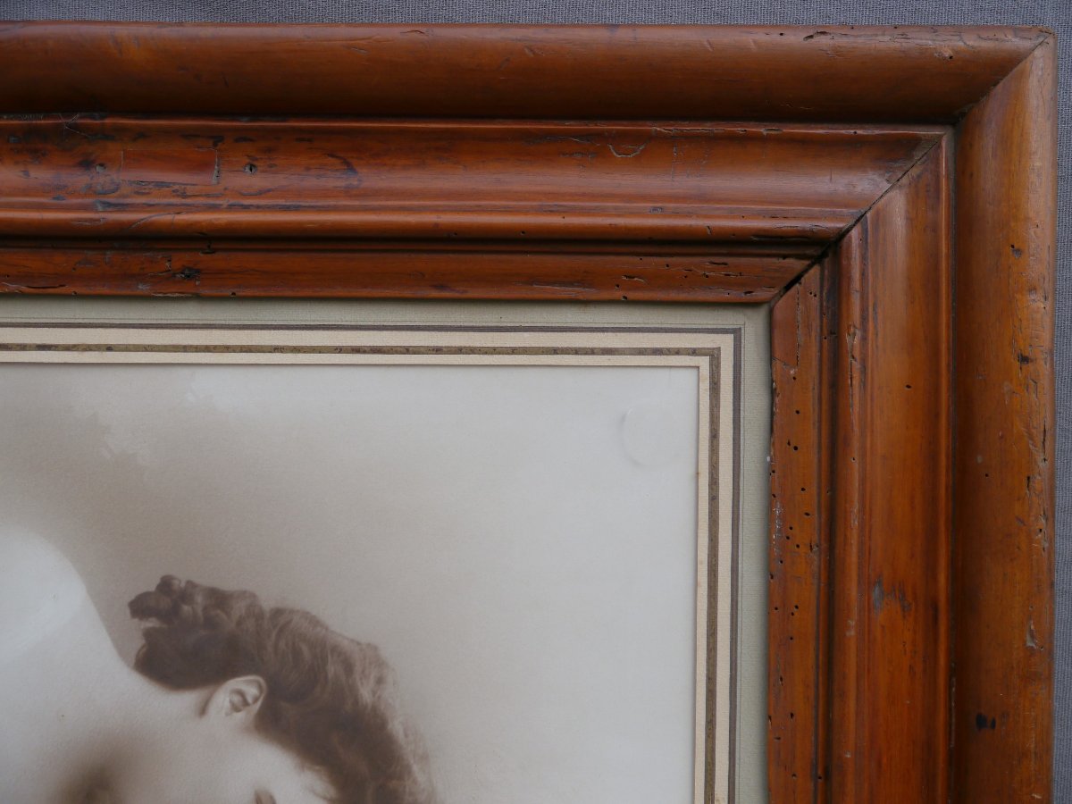 19th Century Fruitwood Frame, View 42.5x32.6 Cm-photo-1