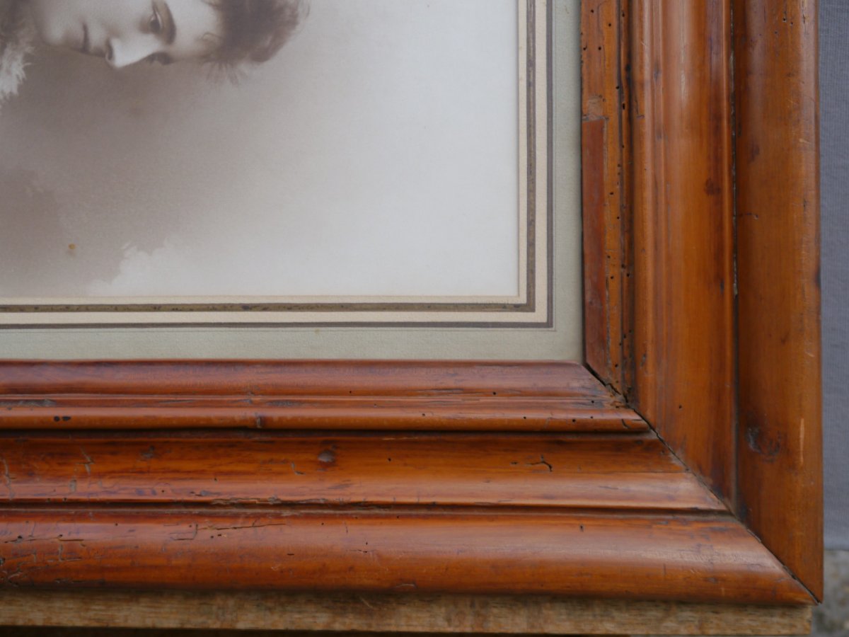 19th Century Fruitwood Frame, View 42.5x32.6 Cm-photo-2
