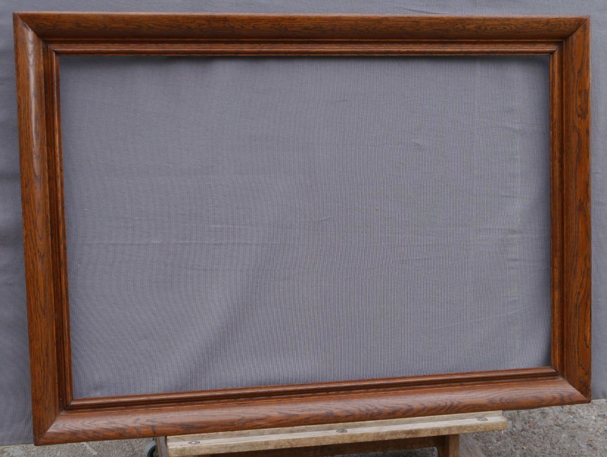 19th Century Oak Wood Frame, View 88x58 Cm-photo-2