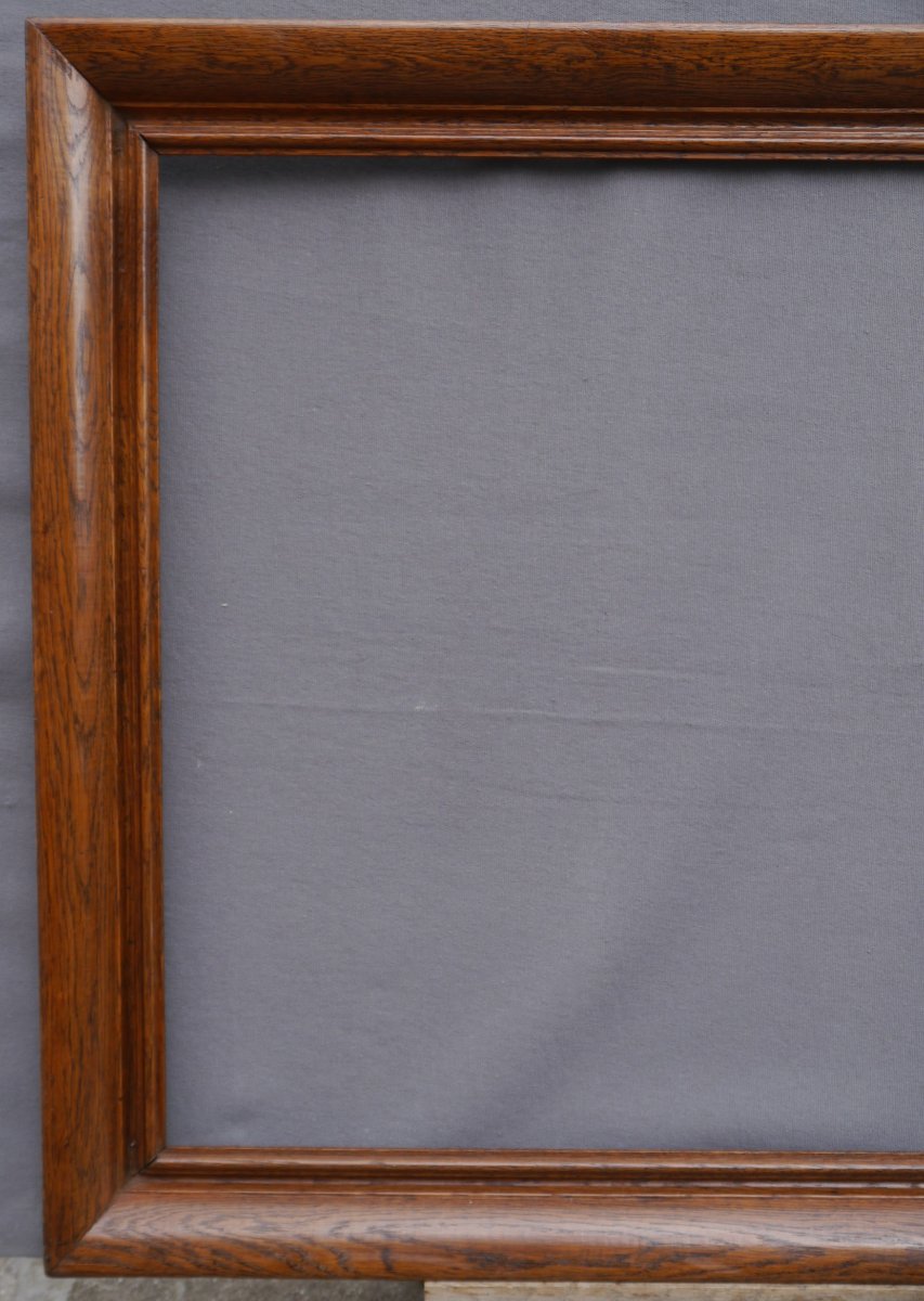 19th Century Oak Wood Frame, View 88x58 Cm-photo-4