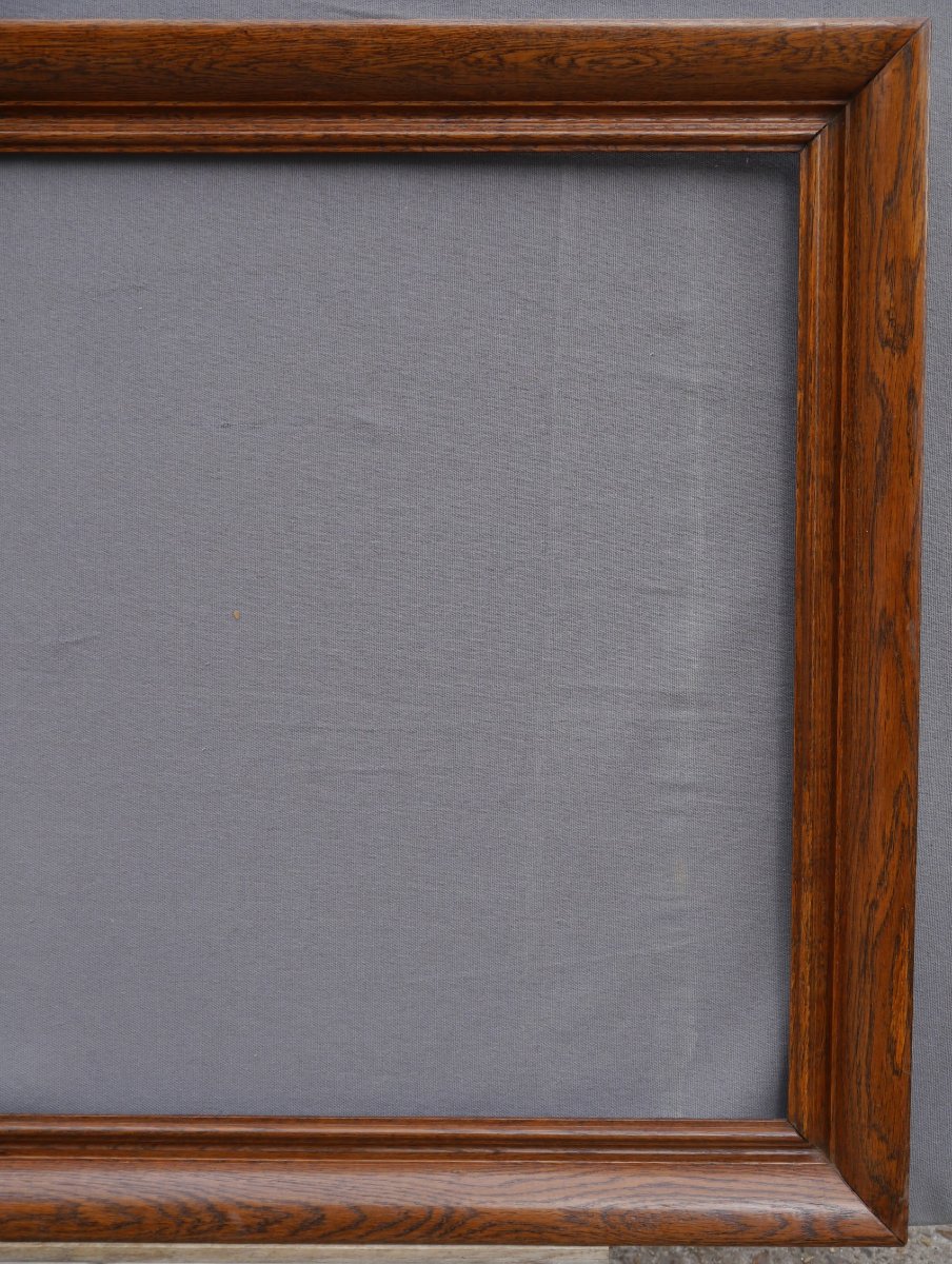 19th Century Oak Wood Frame, View 88x58 Cm-photo-1