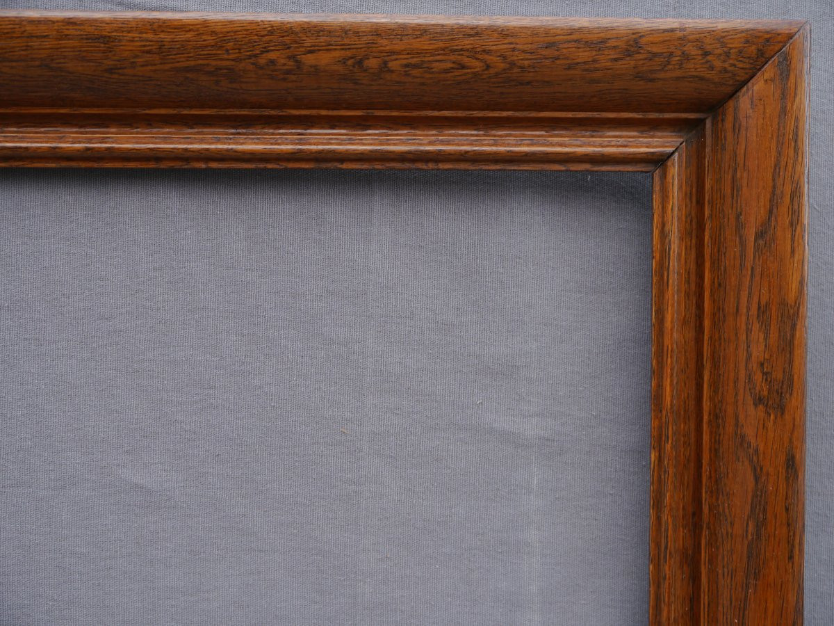 19th Century Oak Wood Frame, View 88x58 Cm-photo-3