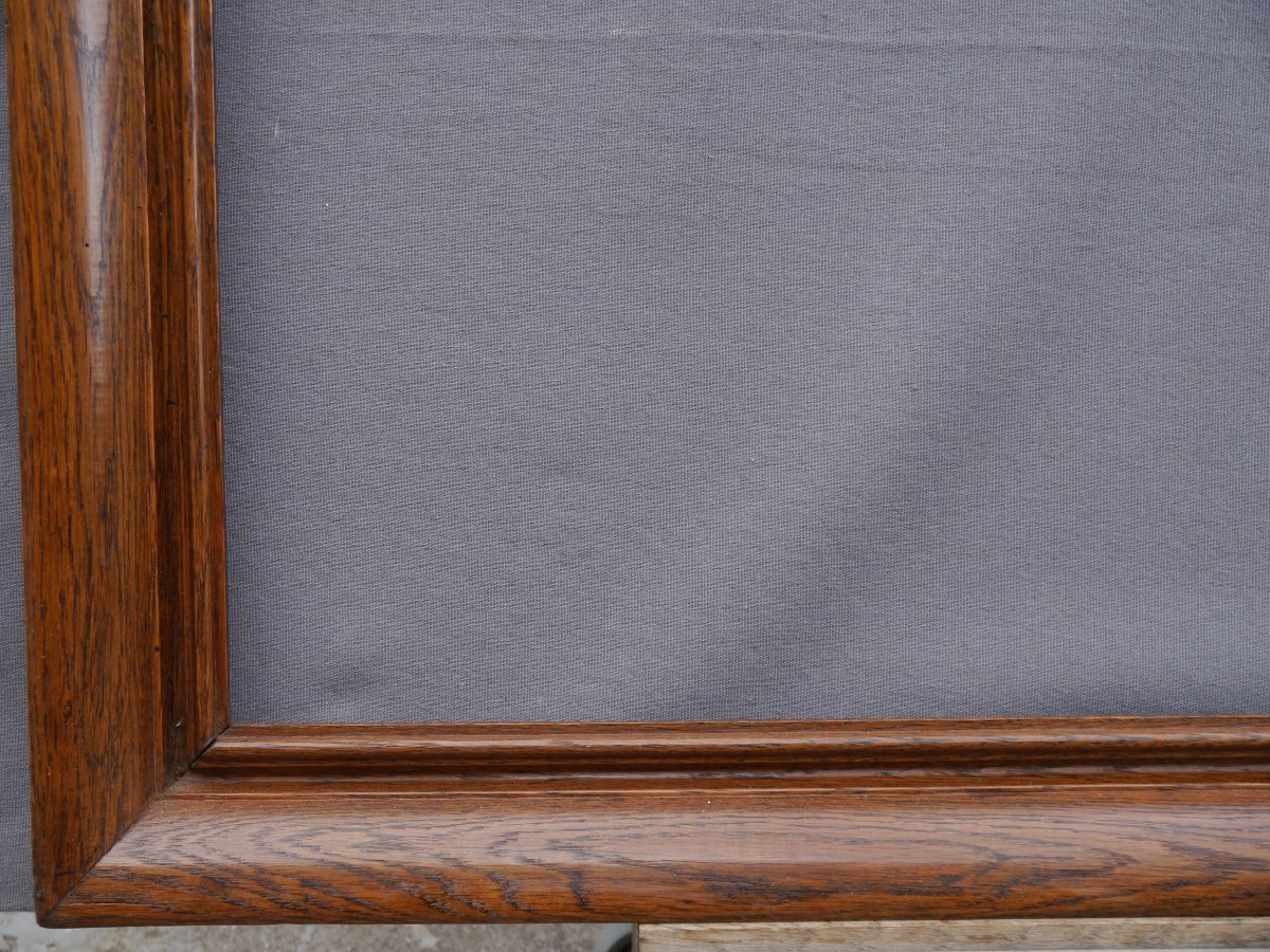 19th Century Oak Wood Frame, View 88x58 Cm-photo-5