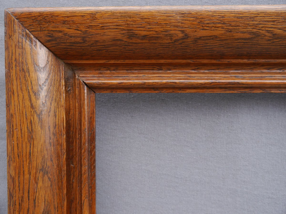 19th Century Oak Wood Frame, View 88x58 Cm-photo-6