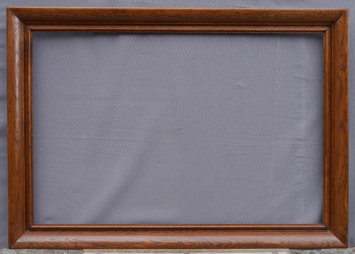 19th Century Oak Wood Frame, View 88x58 Cm