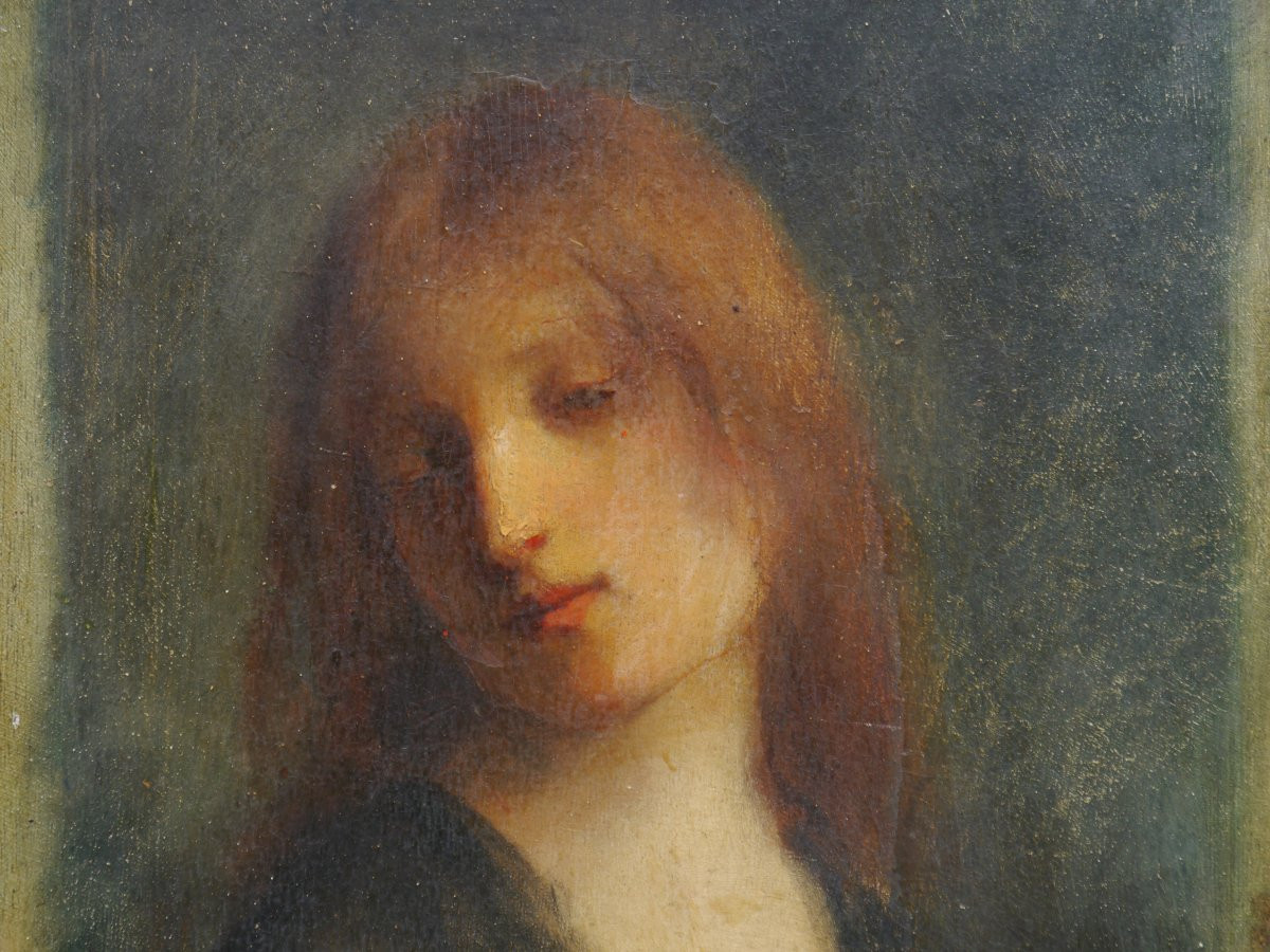 Portrait Of A Redheaded Woman. Symbolist School, 1900-photo-4