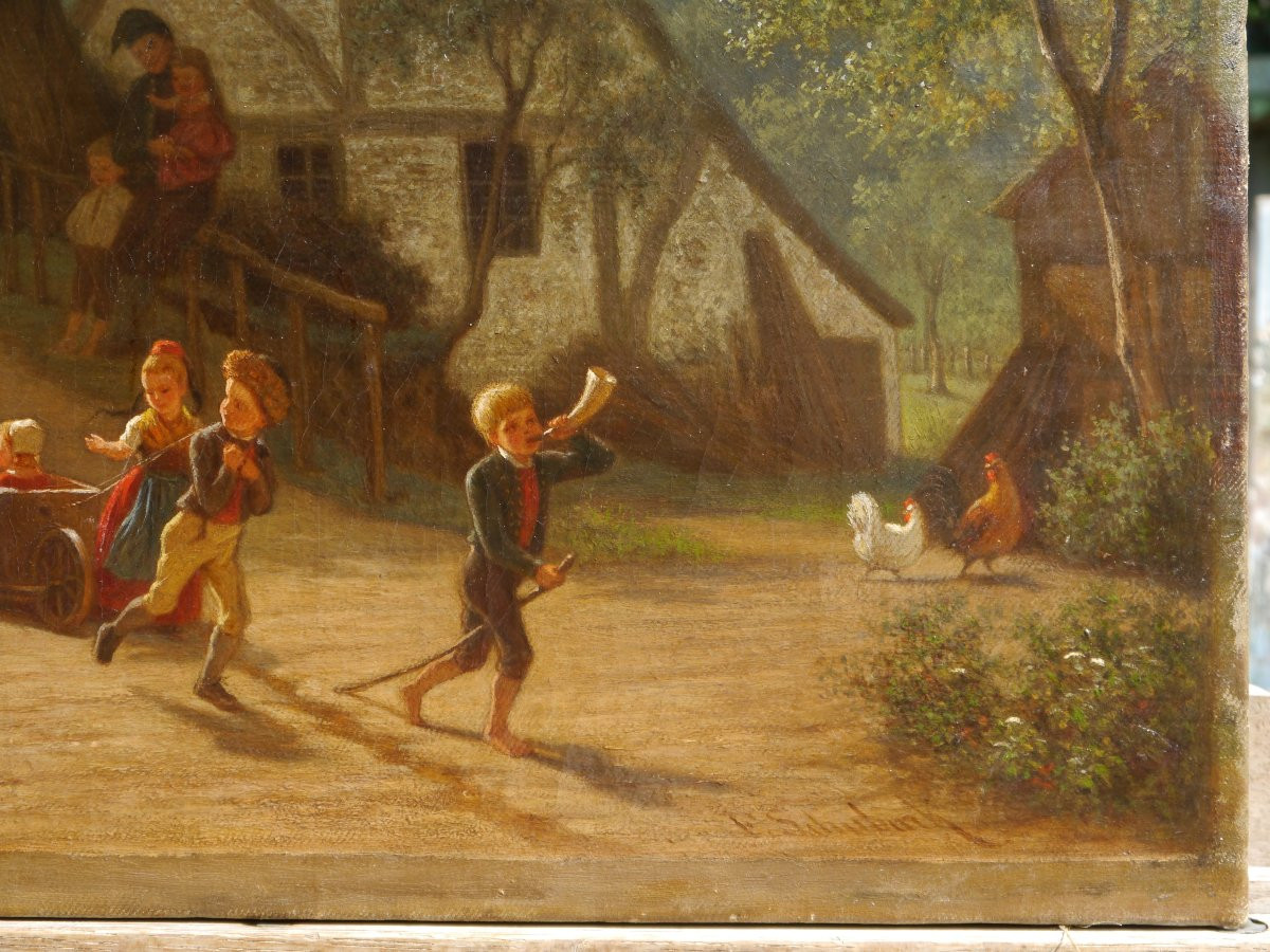 The Little Stagecoach. Emil Gottlieb Schuback (1820-1902)-photo-1