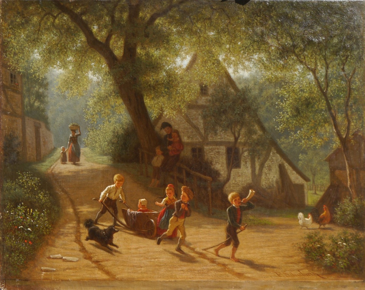 The Little Stagecoach. Emil Gottlieb Schuback (1820-1902)