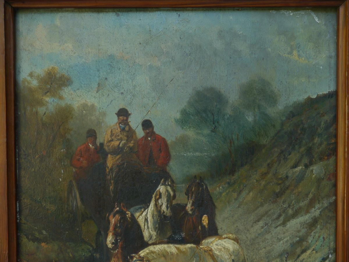 Un attelage avec quatre chevaux. James Alexander WALKER (1831/41-1898)-photo-3