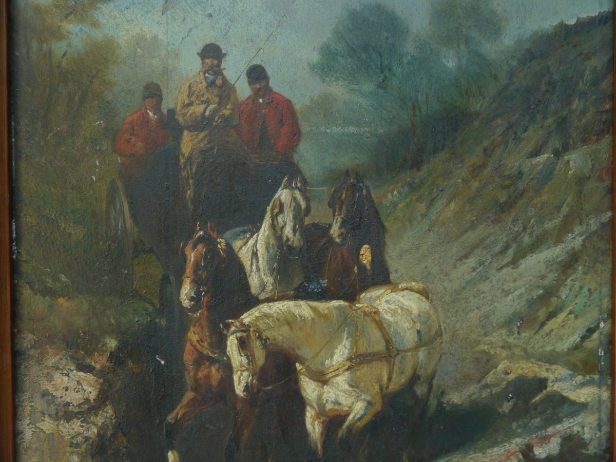 Un attelage avec quatre chevaux. James Alexander WALKER (1831/41-1898)-photo-4