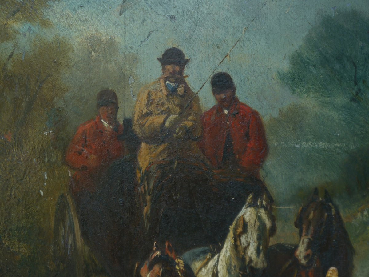 Un attelage avec quatre chevaux. James Alexander WALKER (1831/41-1898)-photo-1