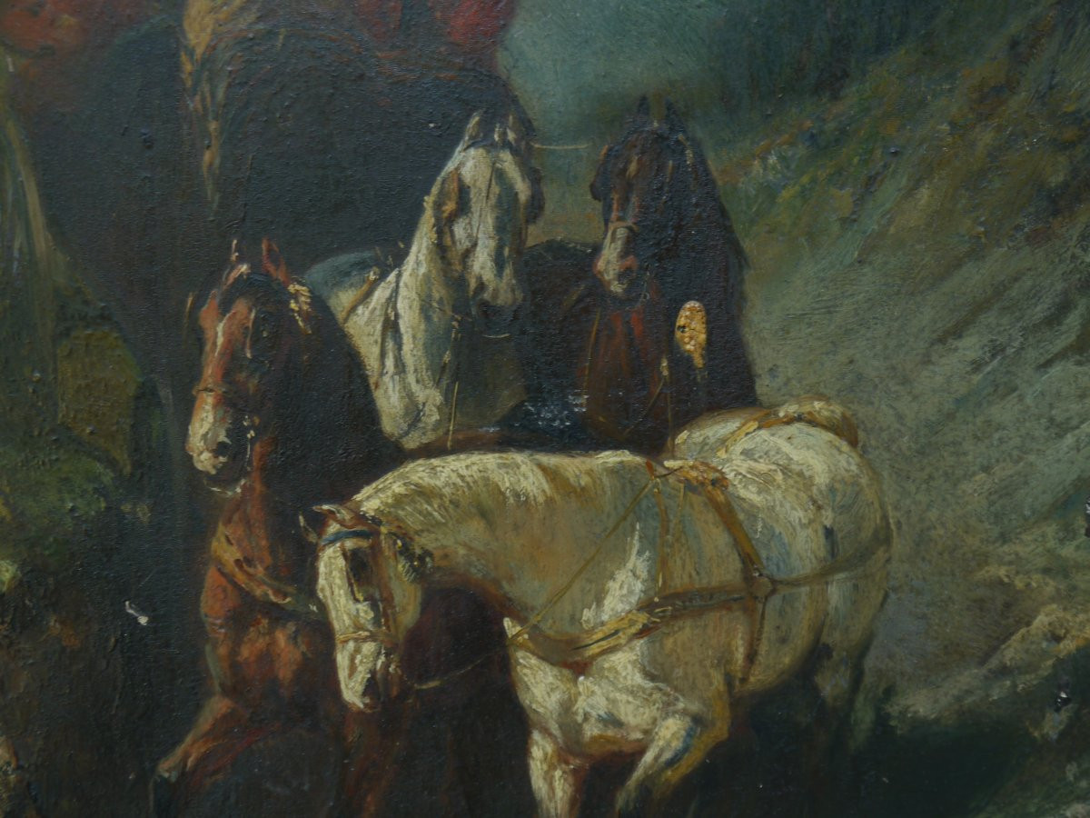 Un attelage avec quatre chevaux. James Alexander WALKER (1831/41-1898)-photo-2