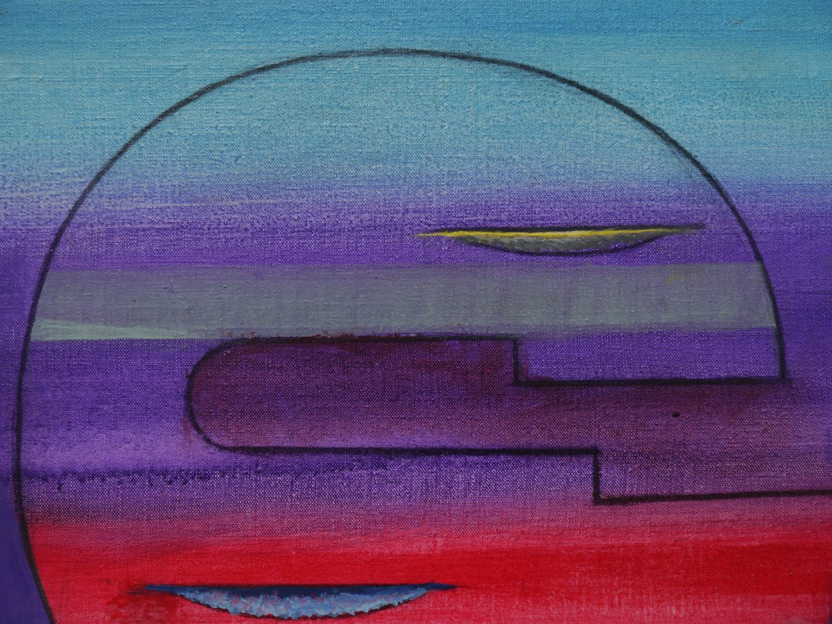 Charlotte Henschel (1892-1985). Abstract Composition Circa 1970-photo-1