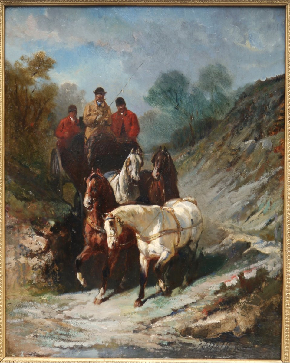 A Team Of Four Horses. James Alexander Walker (1831/41-1898)-photo-2