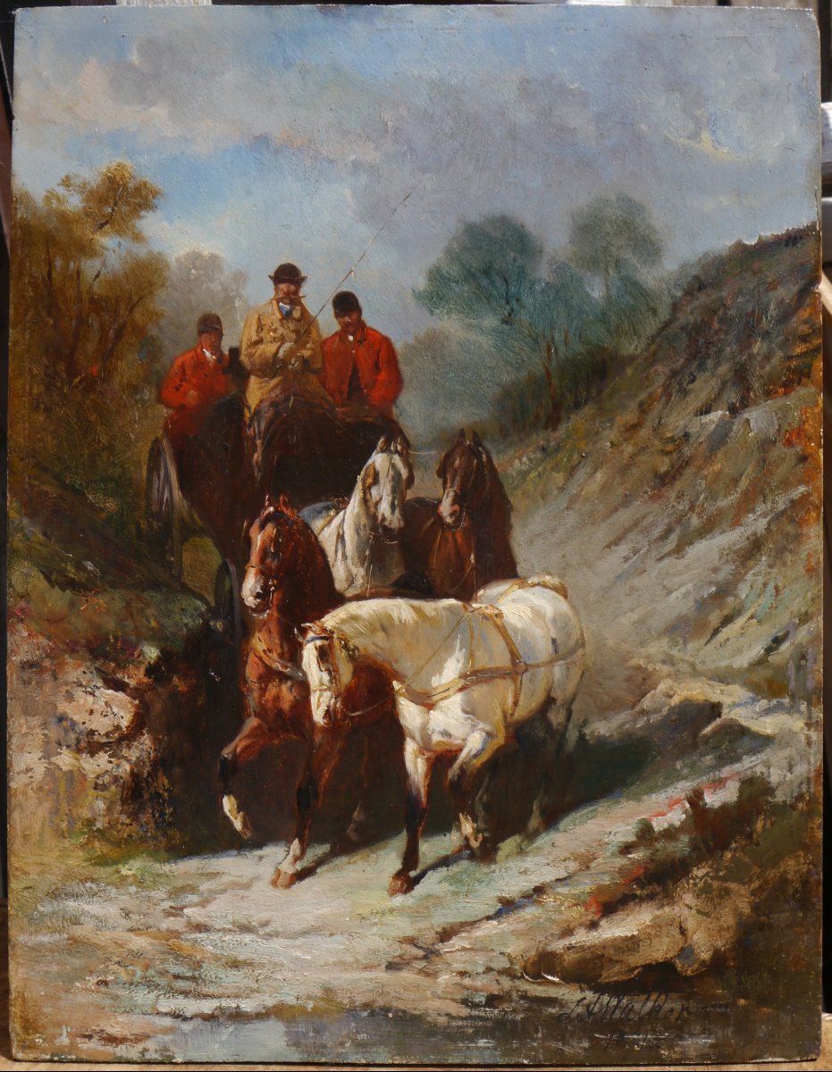 A Team Of Four Horses. James Alexander Walker (1831/41-1898)-photo-3