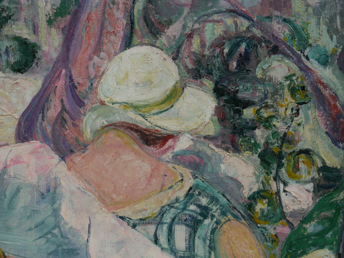 Woman In The Garden In Summer. Jeanne Moride (1881-1970)-photo-2