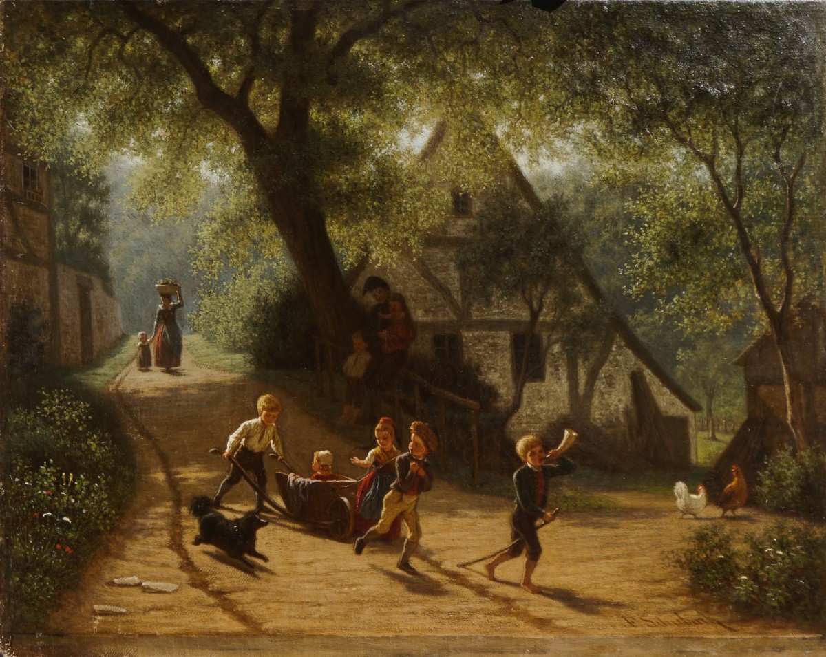 The Little Stagecoach. Emil Gottlieb Schuback (1820-1902)