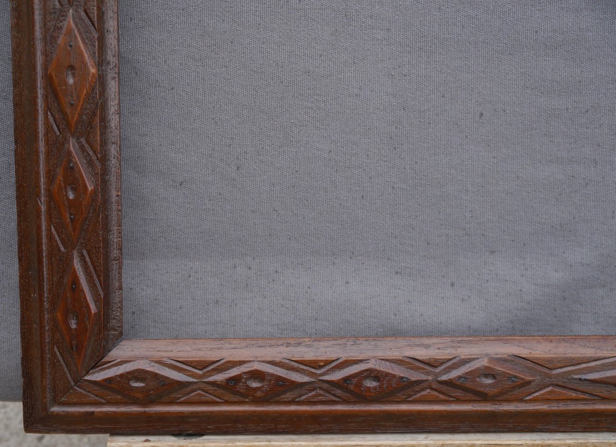 Oak Wood Frame, 65x50 Cm, Diamond Pattern-photo-5
