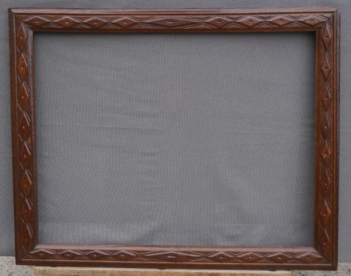Oak Wood Frame, 65x50 Cm, Diamond Pattern