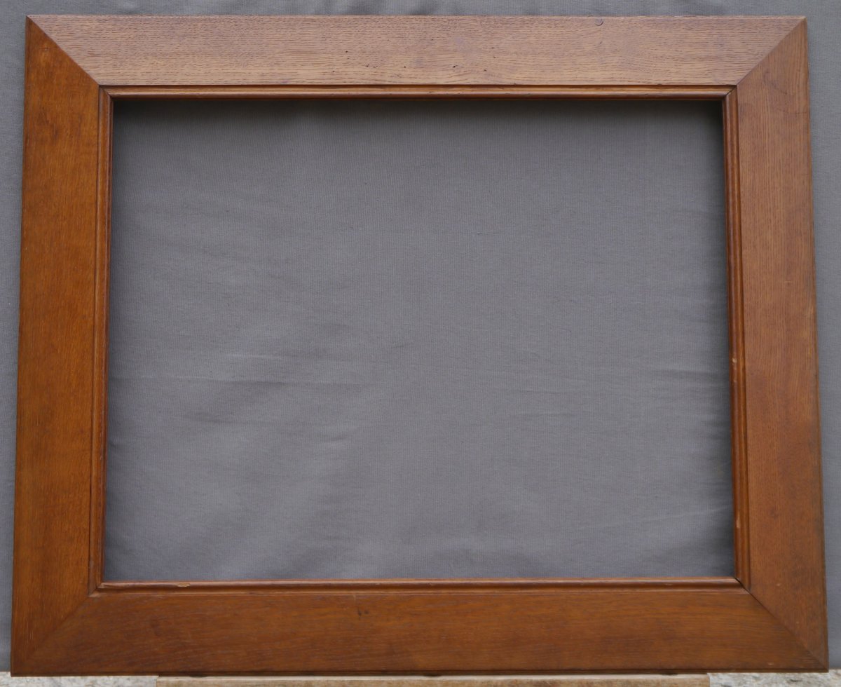 Cadre bois chêne vue 70,2x54,5 cm profil plat pente-photo-3