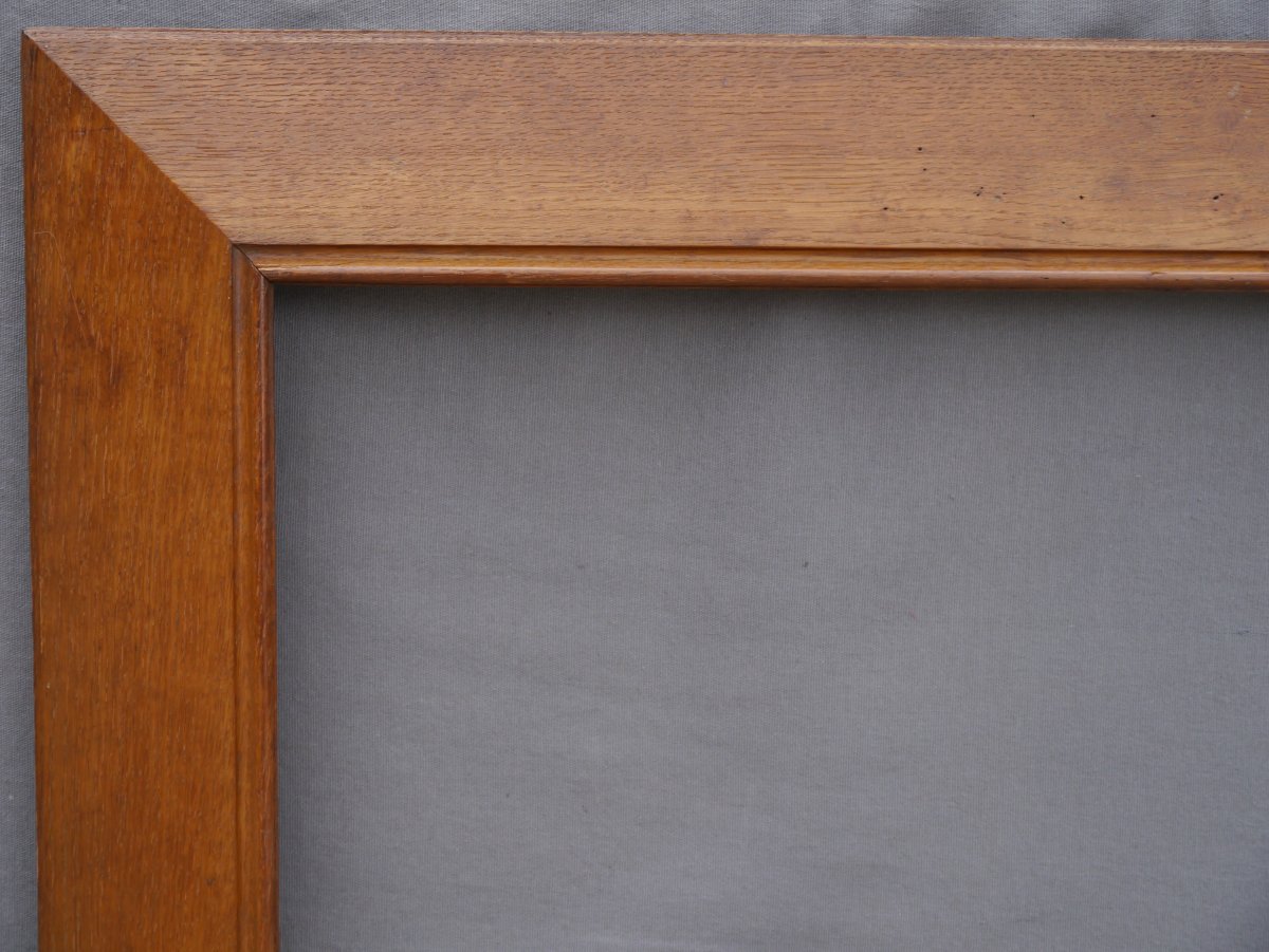 Cadre bois chêne vue 70,2x54,5 cm profil plat pente-photo-2