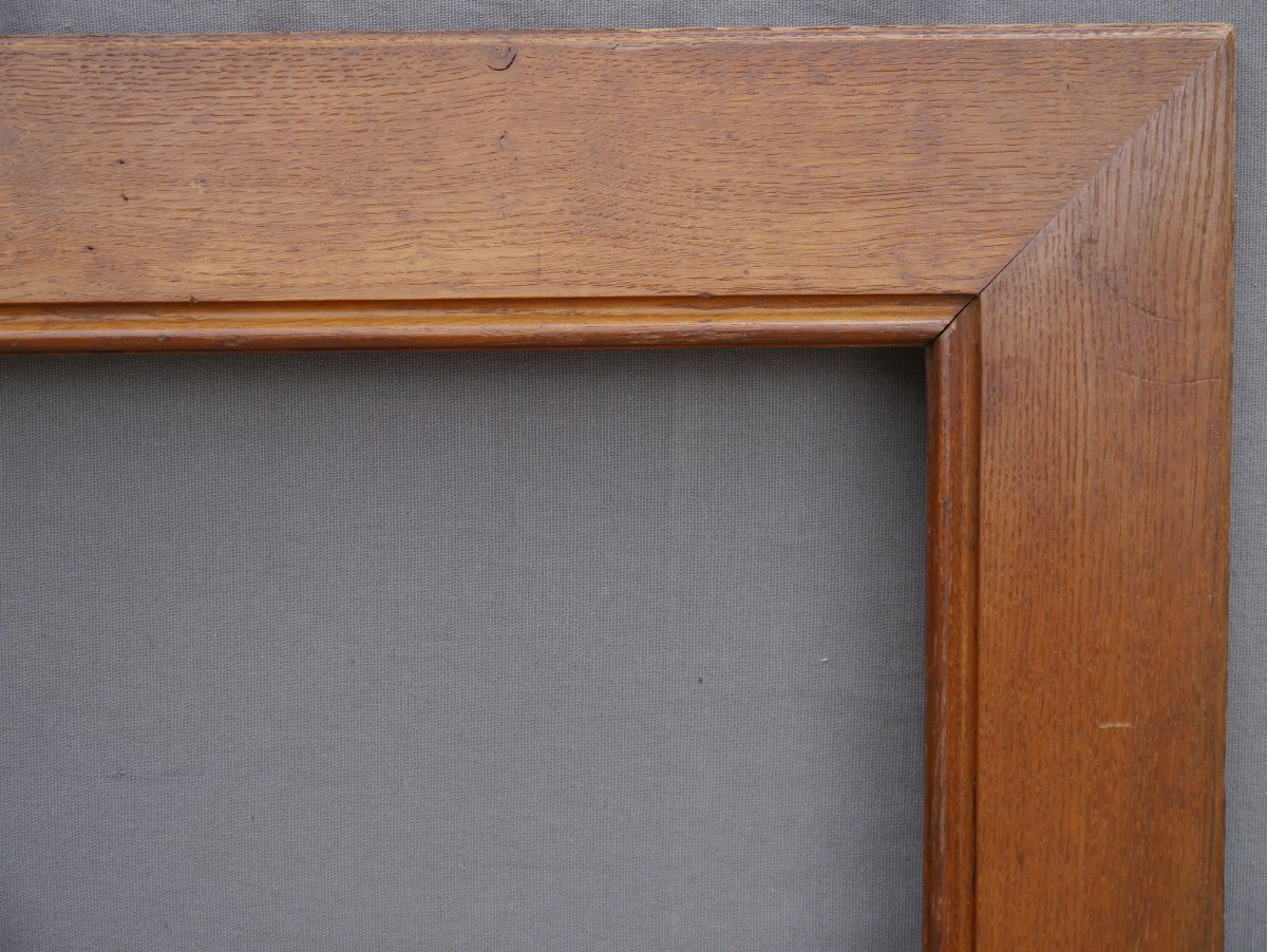 Cadre bois chêne vue 70,2x54,5 cm profil plat pente-photo-4