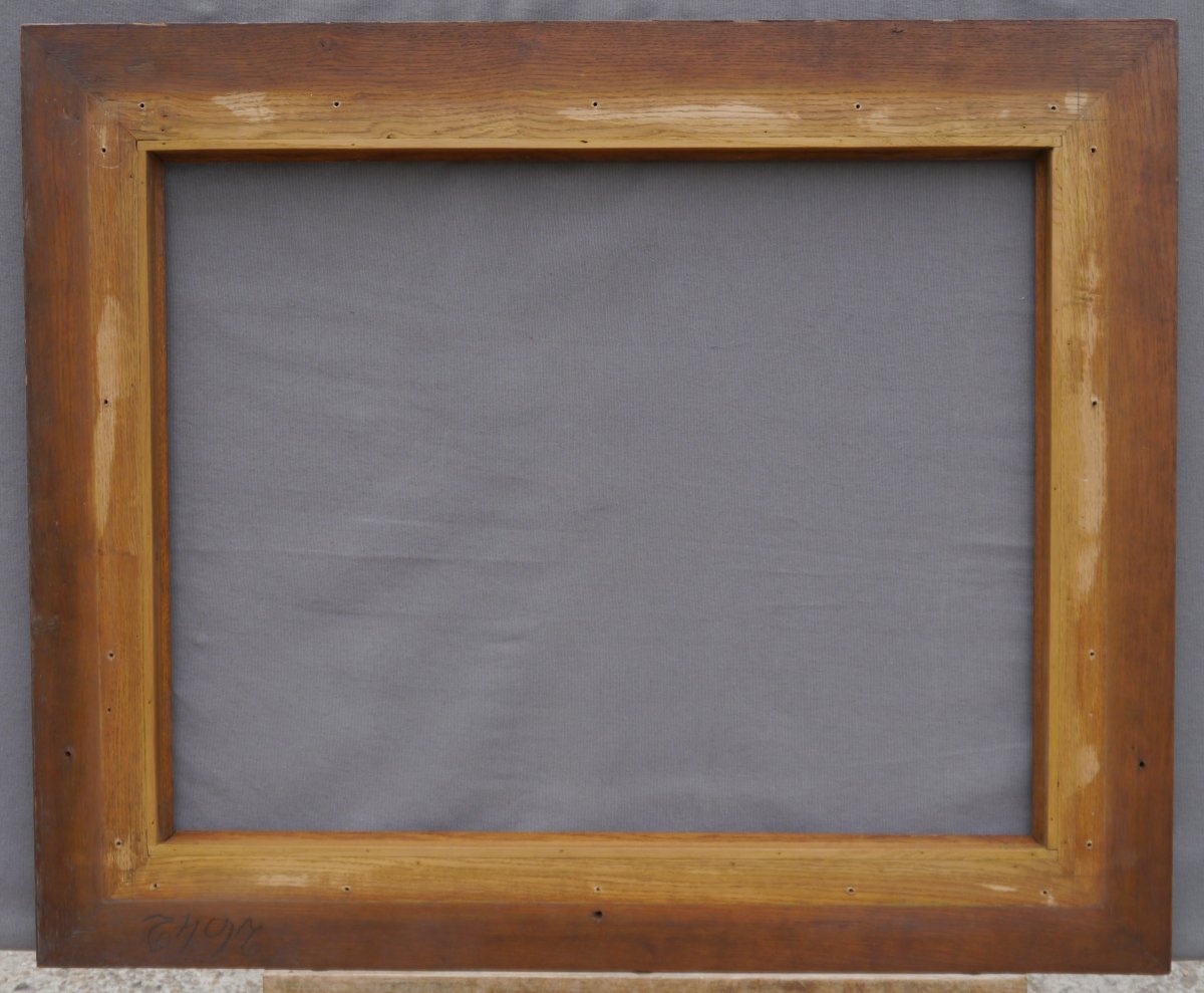 Cadre bois chêne vue 70,2x54,5 cm profil plat pente-photo-8