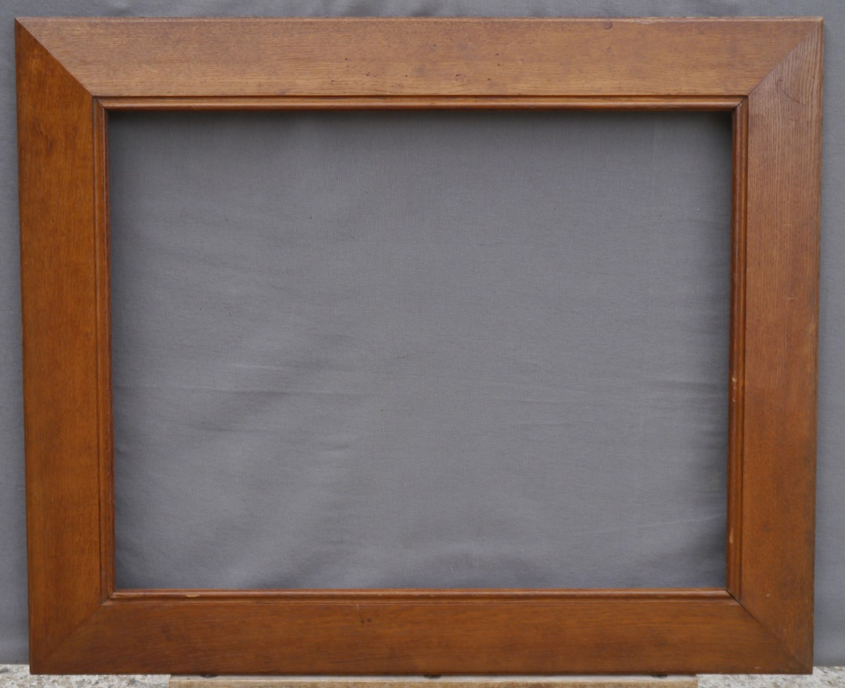 Cadre bois chêne vue 70,2x54,5 cm profil plat pente