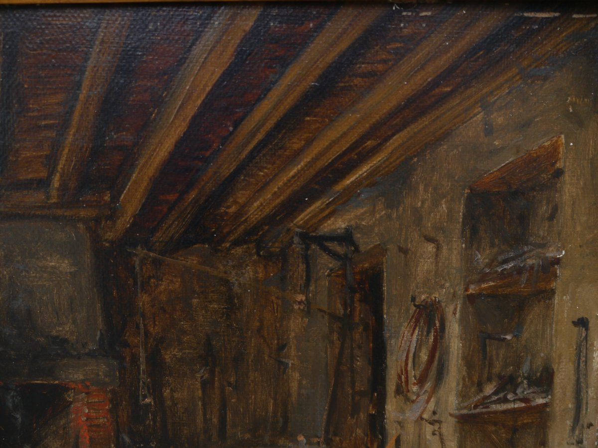 Atelier de forgeron ou charron. Alexandre BAILLY (1866-1949)-photo-5