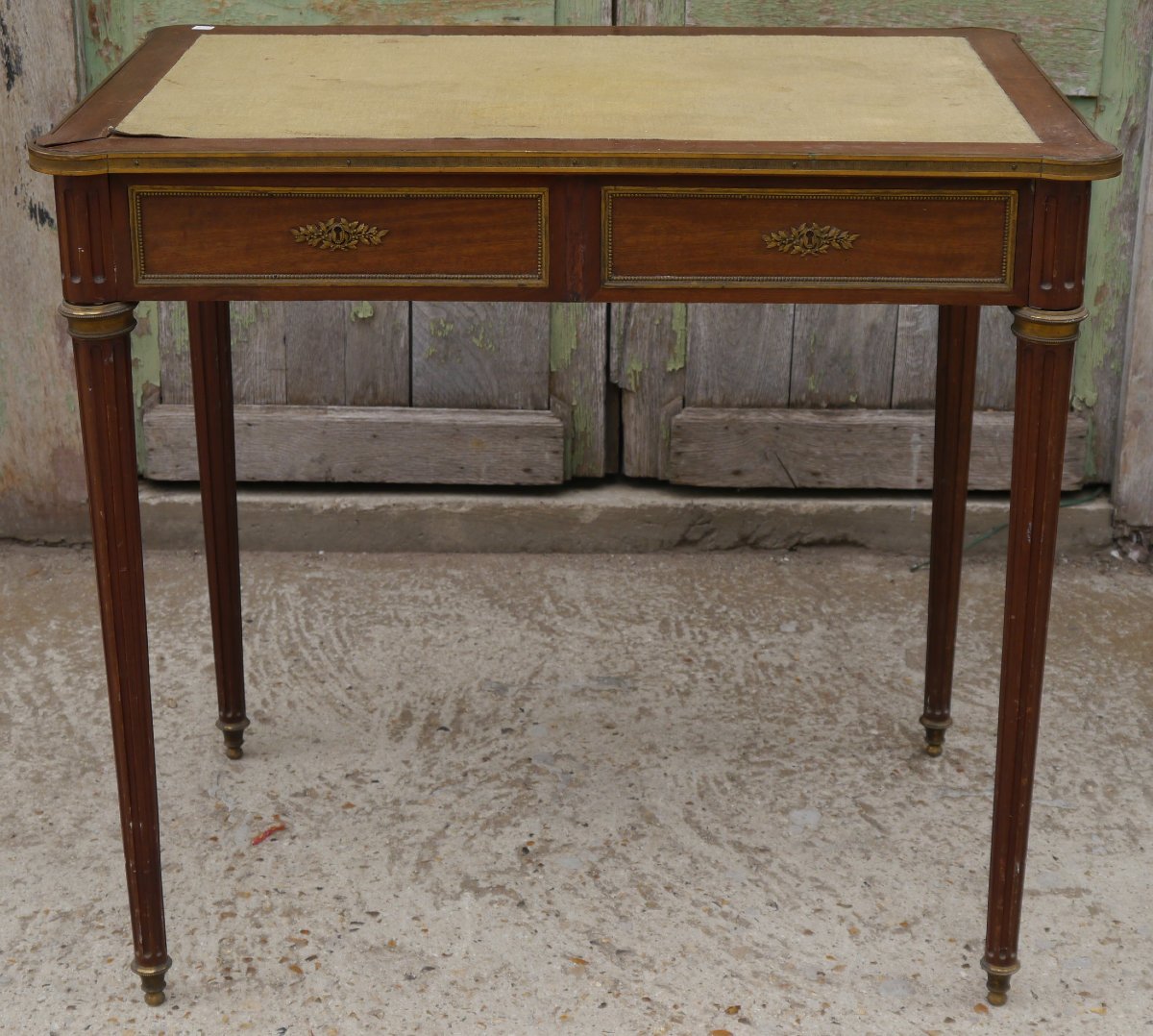 Petit bureau de style Louis 16 acajou-photo-1